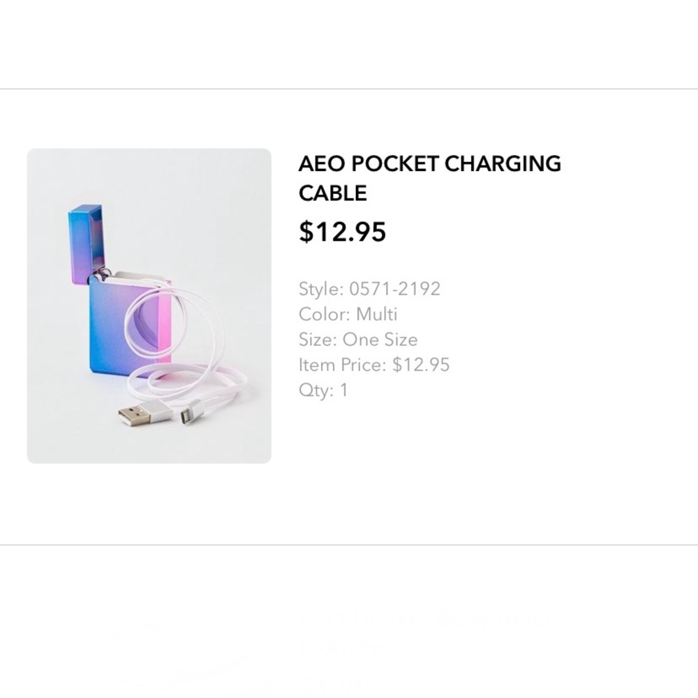 5/$10 | AEO | Pocket Charging Cable